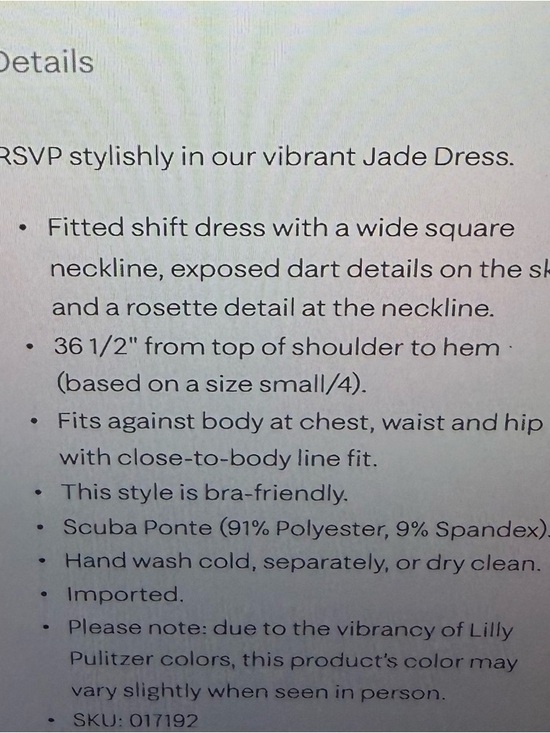 Lilly Pulitzer, NWT, Jade Rosette-Shoulder Dress, passionfruit pink sz 10 - Picture 5 of 5